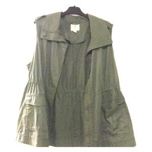 Olive green vest